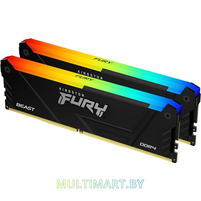 Оперативная память Kingston FURY Beast RGB 2x32GB DDR4 PC4-28800 (KF436C18BB2AK2/64)